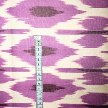 Preview: PINK DOTS Usbekischer Ikat Stoff